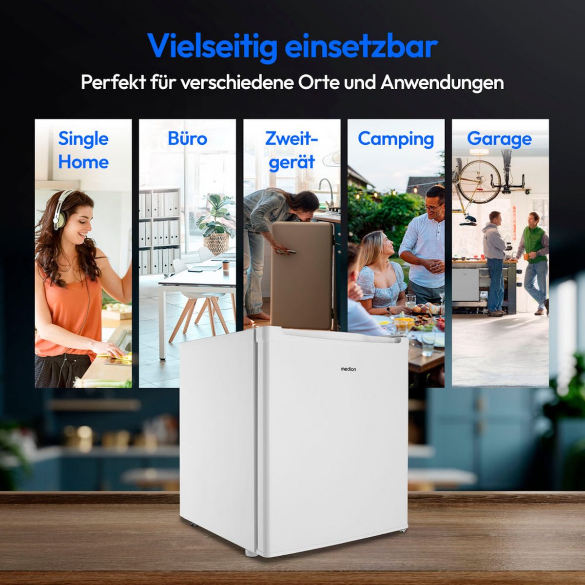 Medion® Gefrierschrank MD37675, 51 cm hoch, 44 cm breit, 33 L Nutzinhalt, höhenverstellbare Füße, Griffmulde,4 – Bild 4