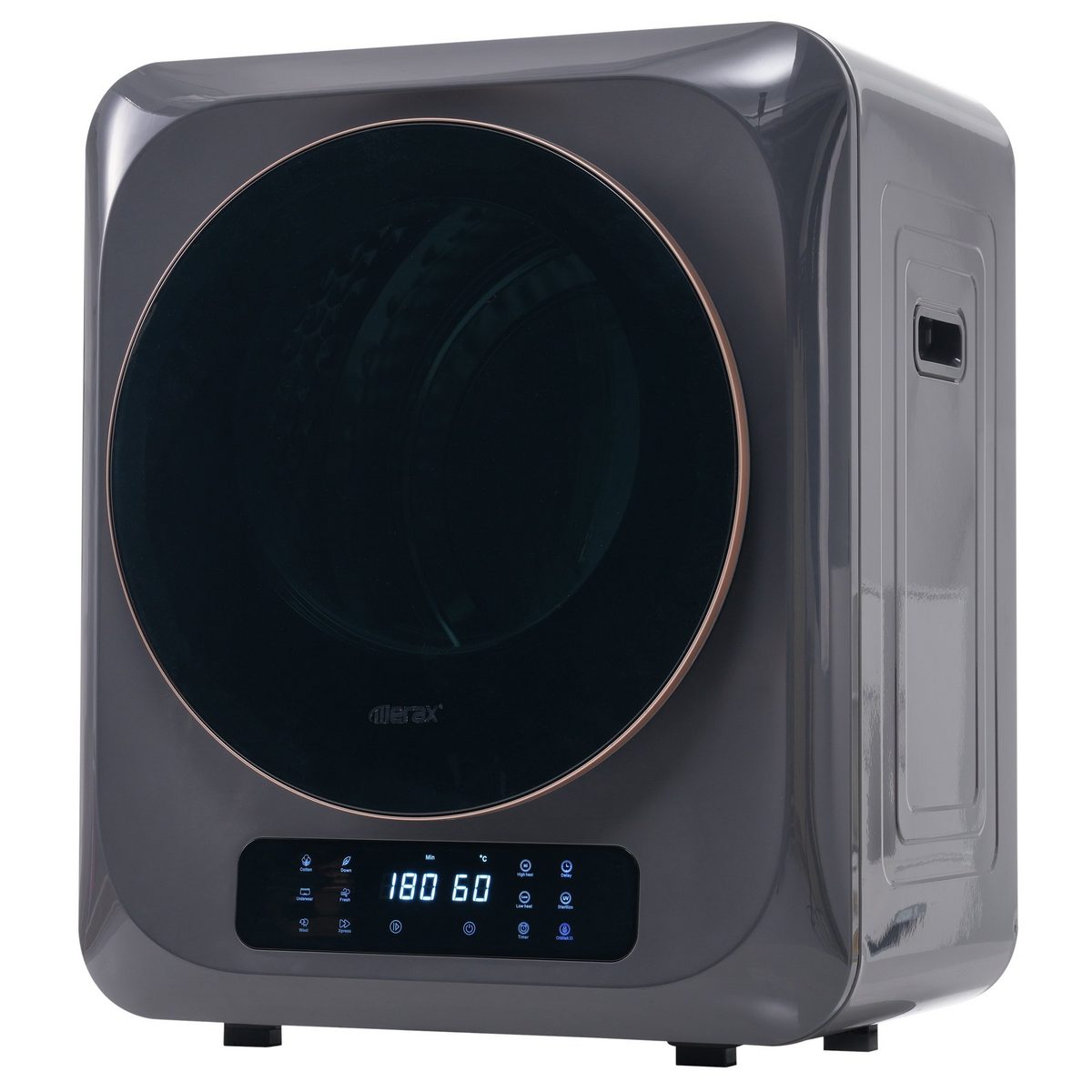 Merax Ablufttrockner mit UV-Sterilisation und LED-Display, mini-Wäschetrockner freistehend/hängend ASMN205C, Belüfteter Wäschetrockner mit Timer und 6 Programme