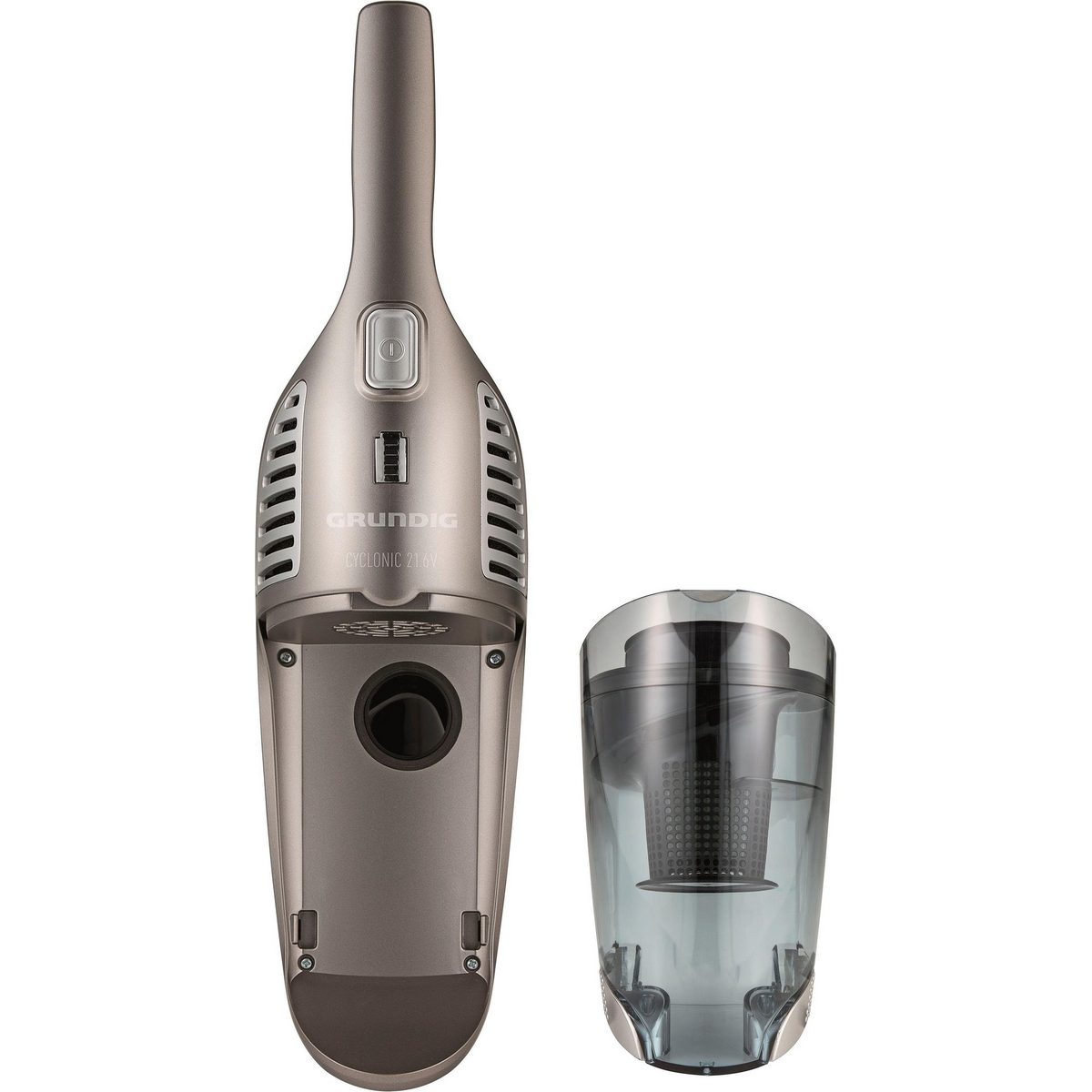 Grundig Akku-Stielstaubsauger VCH 9832, 2- in 1 Akkusauger, herausnehmbares Handteil, beutellos, 75 min Akkulaufzeit, platzsparende Aufbewahrung, 4-stufige Akkuanzeige – Bild 3